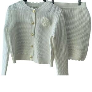 Rachel Zoe White Knit Skirt Set NWT